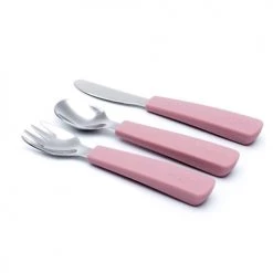 We Might Be Tiny Vaisselle Enfant Couverts Enfant En Silicone Vieux Rose -Vaisselle et accessoires de cuisine enfant Soldes couverts enfant en silicone vieux rose 2