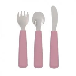 We Might Be Tiny Vaisselle Enfant Couverts Enfant En Silicone Vieux Rose -Vaisselle et accessoires de cuisine enfant Soldes couverts enfant en silicone vieux rose 3