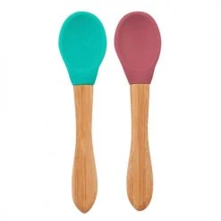 Minikoioi Vaisselle Enfant Cuillères Bébé Saines En Bambou / Silicone