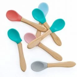 Minikoioi Vaisselle Enfant Cuillères Bébé Saines En Bambou / Silicone -Vaisselle et accessoires de cuisine enfant Soldes cuilleres bebe saines en bambou silicone 22