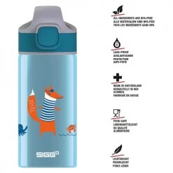 Sigg Gourdes Enfant Et Boîtes à Goûter Gourde Pour Enfant En Aluminium, Renard, 0,4L -Vaisselle et accessoires de cuisine enfant Soldes gourde pour enfant en aluminium renard 0 4l 2