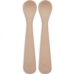 Jollein Vaisselle Enfant Lot De 2 Cuillères En Silicone Pale Pink
