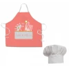 Future Home Accessoires De Cuisine Enfant Lot Tablier De Cuisine Coton Rose 55x55cm + Toque