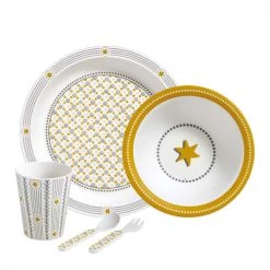 Mathilde M Vaisselle Enfant Mon Premier Coffret Repas En Bambou Petit Roi