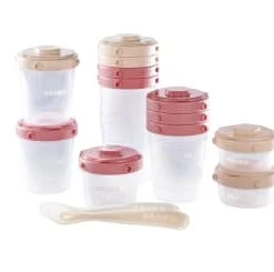 Béaba Vaisselle Enfant Pack 1er Repas Neon -Vaisselle et accessoires de cuisine enfant Soldes pack 1er repas pink