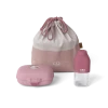 Monbento Vaisselle Enfant Pack Goûter Enfant Petit Gourmand Rose Blush 0,6L