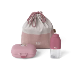 Monbento Vaisselle Enfant Pack Goûter Enfant Petit Gourmand Rose Blush 0,6L -Vaisselle et accessoires de cuisine enfant Soldes pack gouter enfant petit gourmand rose blush 0 6l 3