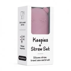 We Might Be Tiny Accessoires De Cuisine Enfant Paille En Silicone Avec étui Vieux Rose -Vaisselle et accessoires de cuisine enfant Soldes paille en silicone avec etui vieux rose 5