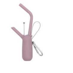 We Might Be Tiny Accessoires De Cuisine Enfant Paille En Silicone Avec étui Gris -Vaisselle et accessoires de cuisine enfant Soldes paille en silicone avec etui vieux rose 6