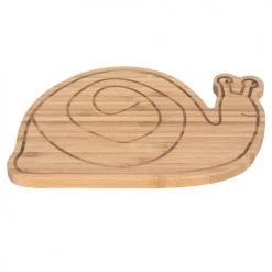 Lassig Accessoires De Cuisine Enfant Planche à Repas En Bambou Escargot