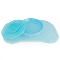Twistshake Vaisselle Enfant Plateau Click Mat + Assiette Bleu Pastel