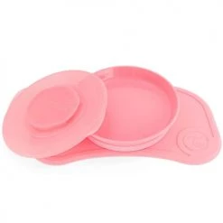 Twistshake Vaisselle Enfant Plateau Click Mat Mini+ Assiette Rose Pastel
