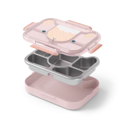 Monbento Gourdes Enfant Et Boîtes à Goûter Plateau Compartimenté Rose Sheep 950 Ml -Vaisselle et accessoires de cuisine enfant Soldes plateau compartimente rose sheep 950 ml 4