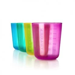 BABYCUP Vaisselle Enfant Premières Tasses - Lot De 4 - Multicolore