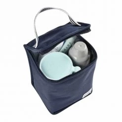 Béaba Gourdes Enfant Et Boîtes à Goûter Sac Isotherme Bleu Marine Rayé -Vaisselle et accessoires de cuisine enfant Soldes sac isotherme bleu marine raye 5