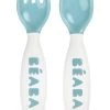 Béaba Vaisselle Enfant Set De 2 Couverts Ergonomiques 2ème âge Blue
