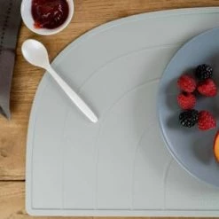 Kindsgut Accessoires De Cuisine Enfant Set De Table Arc-en-ciel En Silicone Gris Foncé -Vaisselle et accessoires de cuisine enfant Soldes set de table arc en ciel en silicone gris fonce 3