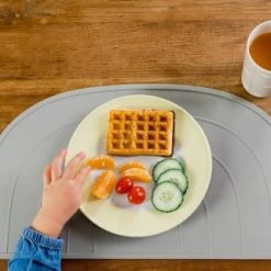 Kindsgut Accessoires De Cuisine Enfant Set De Table Arc-en-ciel En Silicone Taupe -Vaisselle et accessoires de cuisine enfant Soldes set de table arc en ciel en silicone taupe 2