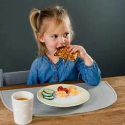 Kindsgut Accessoires De Cuisine Enfant Set De Table Arc-en-ciel En Silicone Taupe -Vaisselle et accessoires de cuisine enfant Soldes set de table arc en ciel en silicone taupe 3