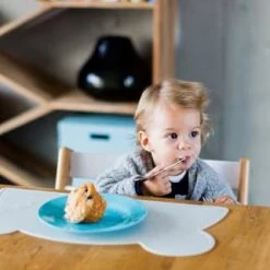 Kindsgut Accessoires De Cuisine Enfant Set De Table En Forme D’ours En Silicone Gris Foncé -Vaisselle et accessoires de cuisine enfant Soldes set de table en forme d ours en silicone gris fonce 2