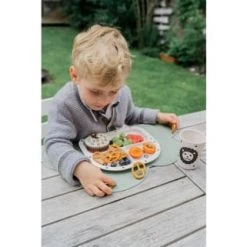 Kindsgut Accessoires De Cuisine Enfant Set De Table En Forme De Nuage En Silicone Arrose Pistache -Vaisselle et accessoires de cuisine enfant Soldes set de table en forme de nuage en silicone arrose pistache 4