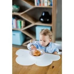 Kindsgut Accessoires De Cuisine Enfant Set De Table En Forme De Nuage En Silicone Blanc -Vaisselle et accessoires de cuisine enfant Soldes set de table en forme de nuage en silicone blanc 2
