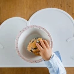 Kindsgut Accessoires De Cuisine Enfant Set De Table En Forme De Nuage En Silicone Blanc -Vaisselle et accessoires de cuisine enfant Soldes set de table en forme de nuage en silicone blanc 3