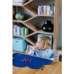 Kindsgut Accessoires De Cuisine Enfant Set De Table En Forme De Nuage En Silicone Bleu Roi -Vaisselle et accessoires de cuisine enfant Soldes set de table en forme de nuage en silicone bleu roi 3