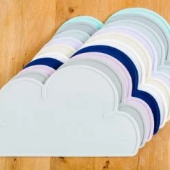 Kindsgut Accessoires De Cuisine Enfant Set De Table En Forme De Nuage En Silicone Gris Foncé -Vaisselle et accessoires de cuisine enfant Soldes set de table en forme de nuage en silicone gris fonce 4