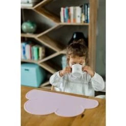 Kindsgut Accessoires De Cuisine Enfant Set De Table En Forme De Nuage En Silicone Rose Pâle -Vaisselle et accessoires de cuisine enfant Soldes set de table en forme de nuage en silicone rose pale 2
