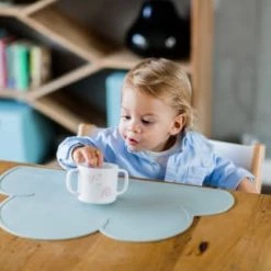 Kindsgut Accessoires De Cuisine Enfant Set De Table En Forme De Nuage En Silicone Vert D'eau -Vaisselle et accessoires de cuisine enfant Soldes set de table en forme de nuage en silicone vert d eau 2