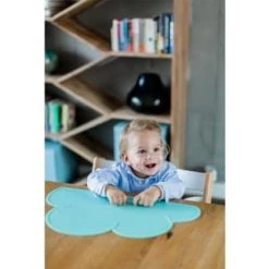Kindsgut Accessoires De Cuisine Enfant Set De Table En Forme De Nuage En Silicone Vert Menthe -Vaisselle et accessoires de cuisine enfant Soldes set de table en forme de nuage en silicone vert menthe 2
