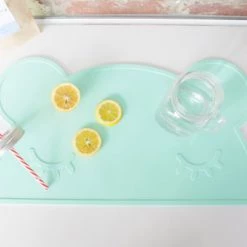 We Might Be Tiny Accessoires De Cuisine Enfant Set De Table En Silicone Ours Menthe -Vaisselle et accessoires de cuisine enfant Soldes set de table en silicone ours menthe 3
