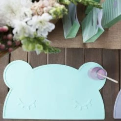 We Might Be Tiny Accessoires De Cuisine Enfant Set De Table En Silicone Ours Menthe -Vaisselle et accessoires de cuisine enfant Soldes set de table en silicone ours menthe 4