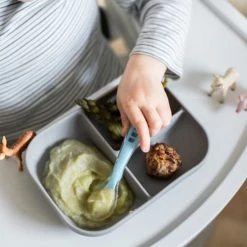 Béaba Vaisselle Enfant Set Repas Silicone Avec Ventouse Grey -Vaisselle et accessoires de cuisine enfant Soldes set repas silicone avec ventouse grey 6