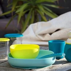 Béaba Vaisselle Enfant Set Vaisselle Silicone 4 Pièces Blue -Vaisselle et accessoires de cuisine enfant Soldes set vaisselle silicone 4 pieces blue 6