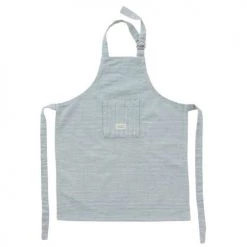 OYOY Living Design Accessoires De Cuisine Enfant Tablier Bleu En Coton Organique H56x44cm