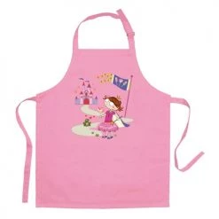 Winkler Accessoires De Cuisine Enfant Tablier Enfant Princesse Et Grenouille En Coton Rose 52 X 63