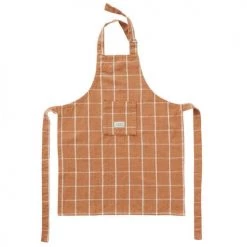 OYOY Living Design Accessoires De Cuisine Enfant Tablier Marron En Coton Organique H56x44cm