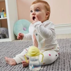 B.BOX Gourdes Enfant Et Boîtes à Goûter Tasse D'apprentissage Avec Paille Pondérée -Vaisselle et accessoires de cuisine enfant Soldes tasse d apprentissage avec paille ponderee 14
