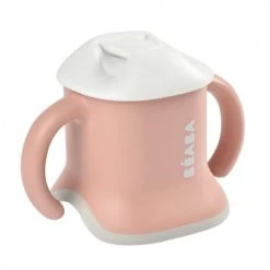 Béaba Vaisselle Enfant Tasse Evoluclip 3 En 1 Old Pink -Vaisselle et accessoires de cuisine enfant Soldes tasse evoluclip 3 en 1 old pink 2