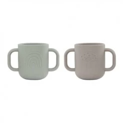 OYOY Living Design Vaisselle Enfant Tasse Gris En Silicone H7,5x11x6,5cm