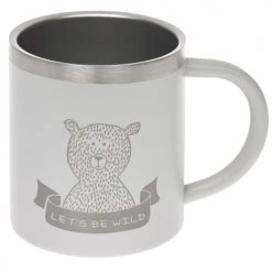 Lassig Vaisselle Enfant Tasse Isotherme En Inox 180 Ml Gris