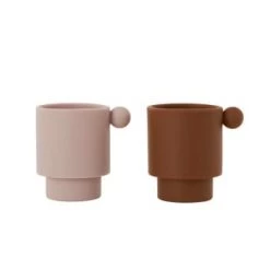 OYOY Living Design Vaisselle Enfant Tasse Bleu En Silicone H7,5x7,5x6cm - Lot De 2 -Vaisselle et accessoires de cuisine enfant Soldes tasse marron en silicone h7 5x7 5x6cm lot de 2 5