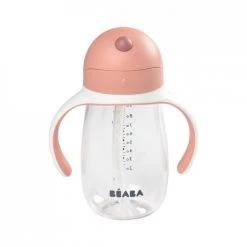 Béaba Vaisselle Enfant Tasse Paille 300ml Old Pink -Vaisselle et accessoires de cuisine enfant Soldes tasse paille 300ml old pink 2