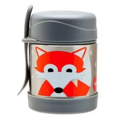 Vaisselle et accessoires de cuisine enfant Soldes 22 3 Sprouts Gourdes Enfant Et Boîtes à Goûter Thermos Alimentaire Avec Fourchette Renard (350 Ml)